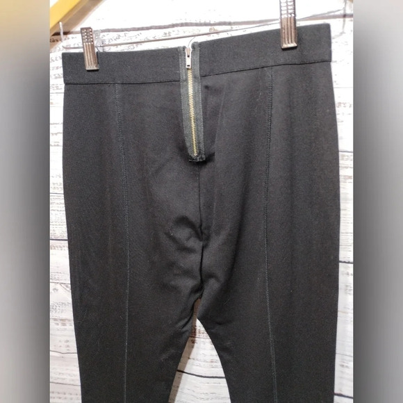 J. Crew Black Pixie‎ Pant with Gold Exposed Zipper Detail size 6R - Picture 4 of 6